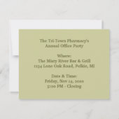 オフィスパーティーの社会招待ピエロ会 招待状 (裏面)