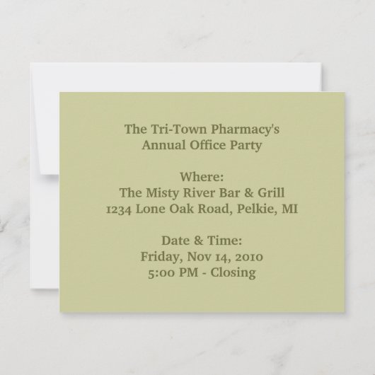 オフィスパーティーの社会招待ピエロ会 招待状 (裏面)