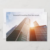 オフィスビル写真のカスタムデザインによる移転のお知らせ 案内状 (正面)