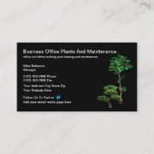 オフィスプラントの保守とリース 名刺 (正面)