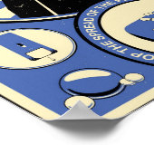 オフィスプロパガンダ：手を洗う（青） ポスター (角)