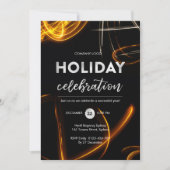 オフィスホリデーパーティライトスパーカー招待状 招待状 (正面)