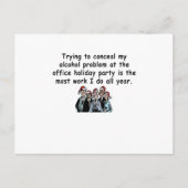 オフィスホリデーパーティーのユーモア インビテーションポストカード (正面)