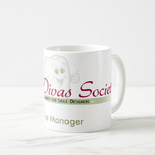 オフィスマネージャーのための花型女性歌手のマグ コーヒーマグカップ (正面右)