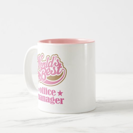 オフィスマネージャーのギフト(世界のベスト) ツートーンマグカップ (正面左)