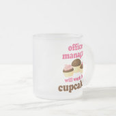 オフィスマネージャーの(おもしろいな)ギフト フロストグラスマグカップ (正面右)