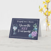 オフィスマネージャーAdmin成功へのプロ日の鍵 カード (黄色い花)