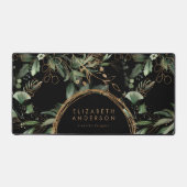 オフィスモダンゴールデンサークルユーカリプトゥスブラック デスクマット (正面)