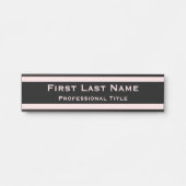 オフィスモダンドアの看板シンボルや象徴ライトピンク サインプレート (正面)