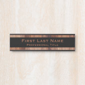 オフィスモダンドアの看板シンボルや象徴木目の外観 サインプレート (正面)