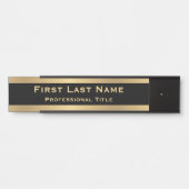 オフィスモダンドアの看板シンボルや象徴金ゴールドメタリックルック サインプレート (正面)