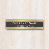 オフィスモダンドアの看板シンボルや象徴金ゴールドメタリックルック サインプレート (正面)