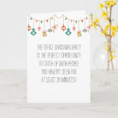 オフィスユーモアのある/ワーククリスマスカードガーランドデザイン カード (黄色い花)