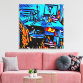 オフィスランチタイムアート キャンバスプリント (インサイチュ (リビング))