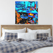 オフィスランチタイムアート キャンバスプリント (インサイチュ (寝室))