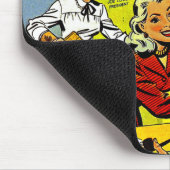 オフィスロマンスレディーインレッドヴィンテージ漫画 マウスパッド (コーナー)