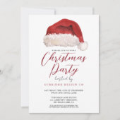オフィス企業のフェスティバルサンタパーティー 招待状 (正面)