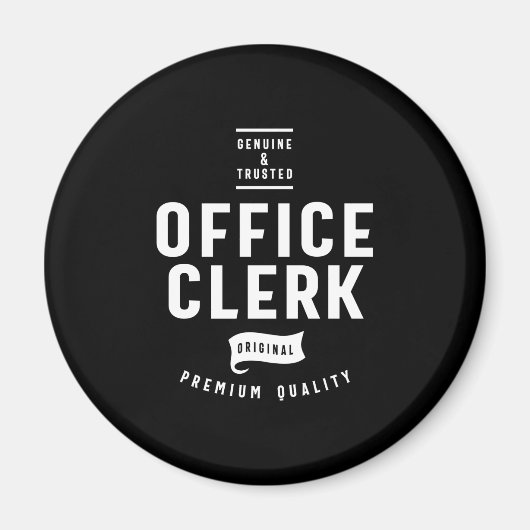 オフィス係の役職のギフト マグネット (正面)