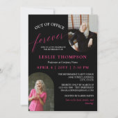 オフィス外のCerise 2の写真リタイアメントパーティー 招待状 (正面)