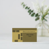 オフィス家具ビジネスカード、ベージュ 名刺 (スタンド正面)