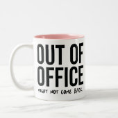 オフィス引用文おもしろい2トーンのコーヒーマグ ツートーンマグカップ (左)