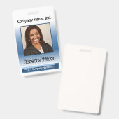 オフィス従業員写真バッジ バッジ (Front & Back)