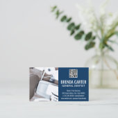 オフィス歯科用椅子 | QRスキャンコード名刺 名刺 (スタンド正面)