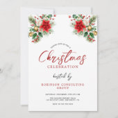 オフィス法人クリスマスパーティーのお祝い 招待状 (正面)