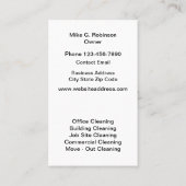 オフィス清掃サーモダンビス 名刺 (裏面)