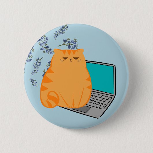 オフィス猫 缶バッジ (正面)