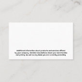 オフィス用品のクリーニング 名刺 (裏面)