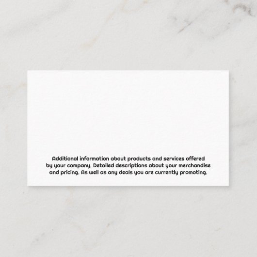 オフィス用品のクリーニング 名刺 (裏面)