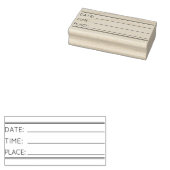 オフィス用 日付・時間・場所 セルフインクスタンプ ラバースタンプ (押印)