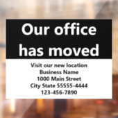 オフィス移転のお知らせ 黒の移転告知 ウィンドウサイン (シート2)