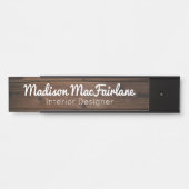 オフィス素朴ドアシンボルや象徴サインウッドグレインスタイル サインプレート (正面)