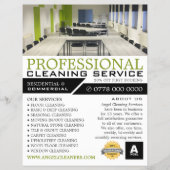 オフィス設定、クリーニングサー広告ビス チラシ (正面)