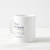 オフィス・マネージャー 名詞 定義 オフィスユーモア コーヒーマグカップ (正面左)