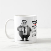 オフィス・ユーモア食品検査官コーヒーマグ コーヒーマグカップ (左)