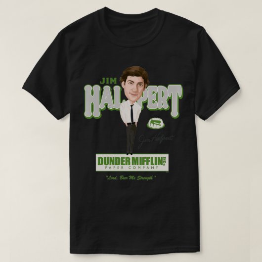 オフィスJim Halpert Caricatureプルオーバー Tシャツ (デザイン正面)