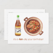 オフィッシュの味方あなたの誕生日カード ポストカード (正面/裏面)