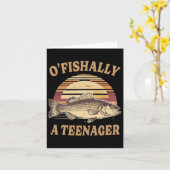 オフィッシュリーA10代の若者第13誕生日おもしろい魚釣り カード (黄色い花)