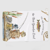 オフィッシュ味方のおじいさ最高のん |魚釣りタオル ゴルフタオル (横)