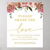 オフィーリア・エレガント シェア・ザ・ラブ リアル・フォイル・サイン 箔ポスター (正面)