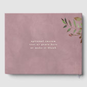 オフィーリア コットンコア ダスティピンク フラワー ウェディング ゲストブック (裏面)