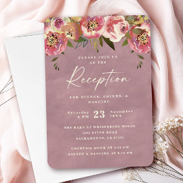 オフィーリア コテージコア ダスティピンク 結婚式 レセプション エンクロージャーカード