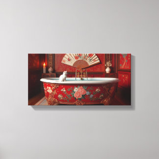 オフェリアがお風呂に入る キャンバスプリント