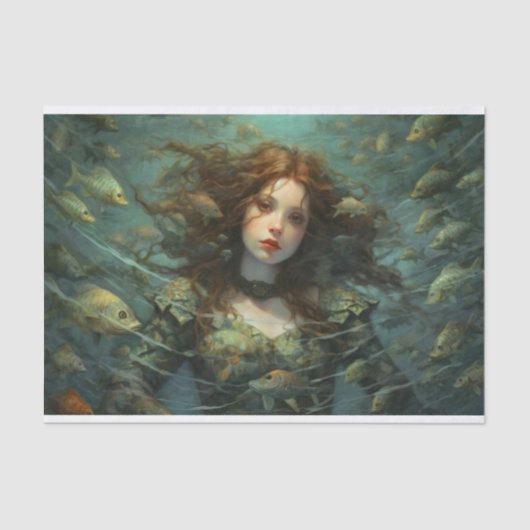 オフェリアが魚と共に沈む 薄葉紙 (正面)