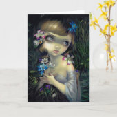 "オフェリアのポートレート"の挨拶状 カード (黄色い花)