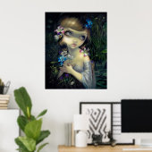 オフェリアアートプリントポートレートオフェリアゴシック ポスター (ホームオフィス)