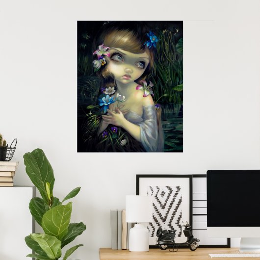 オフェリアアートプリントポートレートオフェリアゴシック ポスター (ホームオフィス)